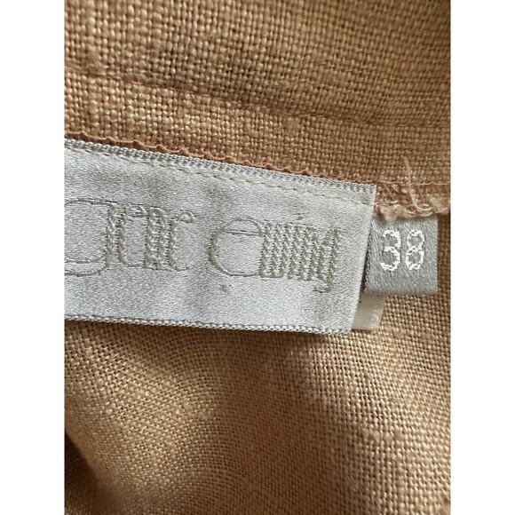 Vintage Gene Ewing Size 38 US 6 100% Linen Oversized Buttons Midi Skirt - Picture 3 of 9